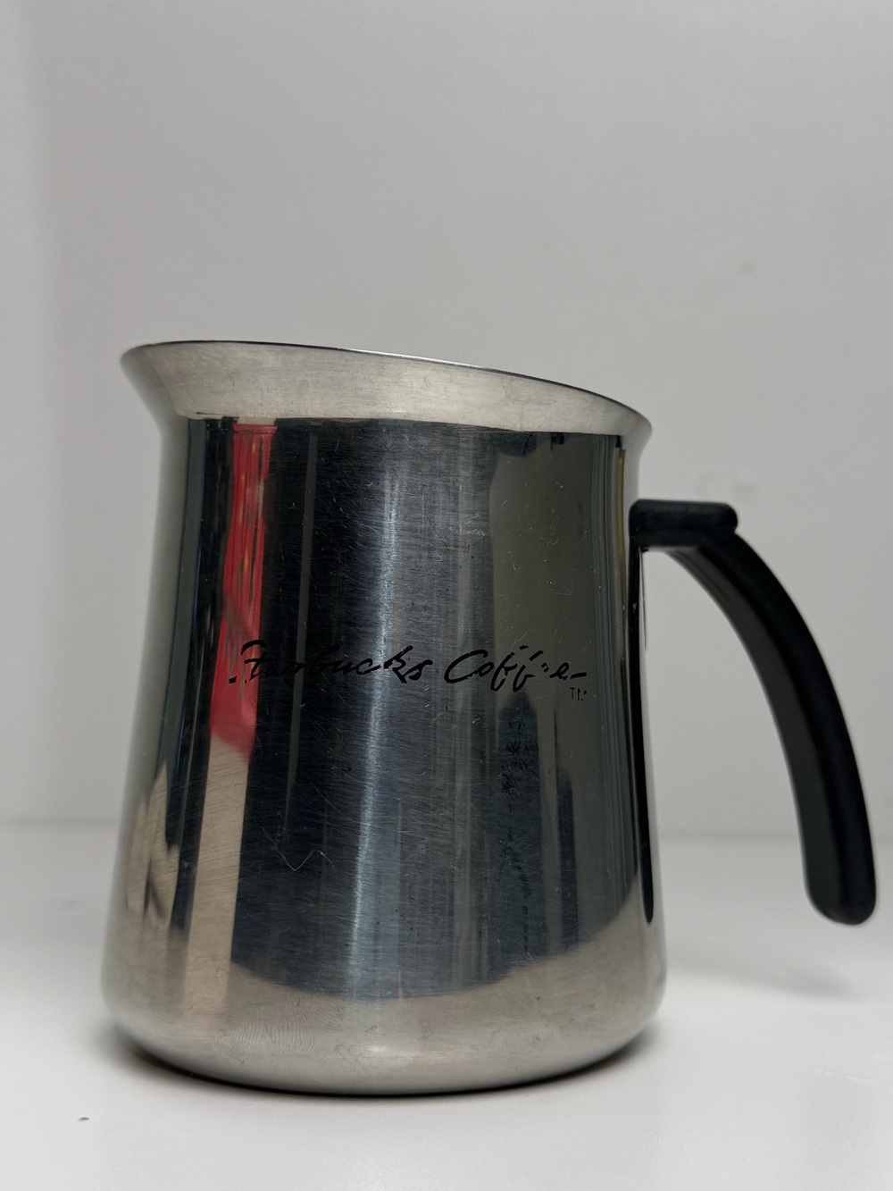 Starbucks Coffee Stainless Steel Milk Frothing Pitcher with Black Handle
